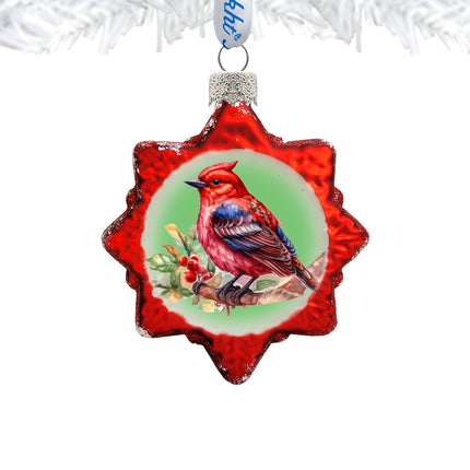 Red Bird Mercury Glass Ornaments by G. Debrekht - Wildlife Holiday Decor - 776004-2