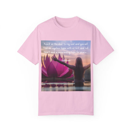 Inspirational Unisex Garment-Dyed T-shirt for Peace Lovers