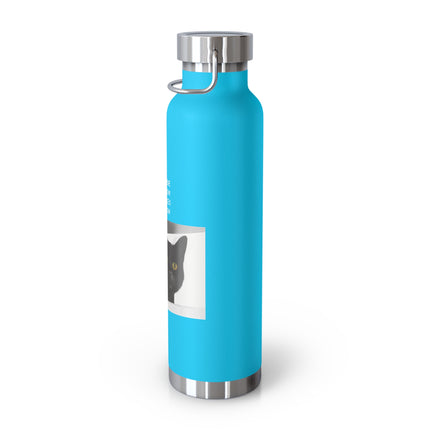 ‘No Worries Only Meow’ – 22oz Copper Bottle for Cat Lovers