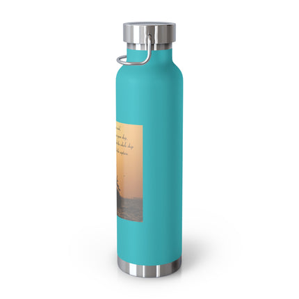 Inspirational Copper Vacuum Insulated Bottle | 22oz Travel Mug for Adventure Lovers