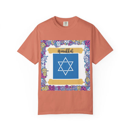 Hanukkah Unisex Garment-Dyed T-Shirt - Celebrate the Festival of Lights