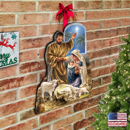 Glory to God Nativity Door Decor by D. Gelsinger - Nativity Holiday Decor - 8461045H-DG-1