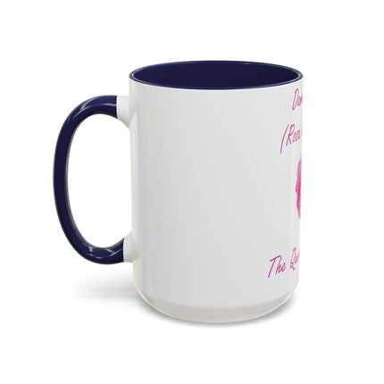 Floral 15oz Accent Mug - Damask Rose Design - The Queen of Flower