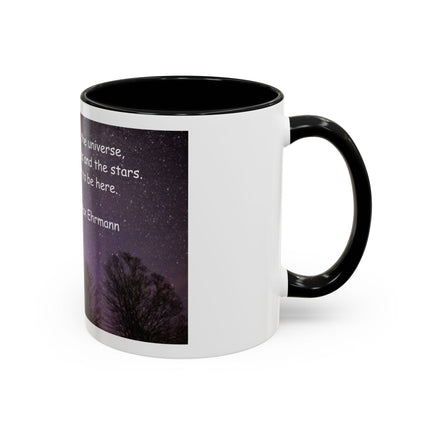 Inspirational Starry Night Coffee Mug — "You are a child of the universe" Quote