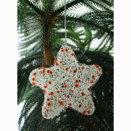 Recycled Wire Star Ornament-4