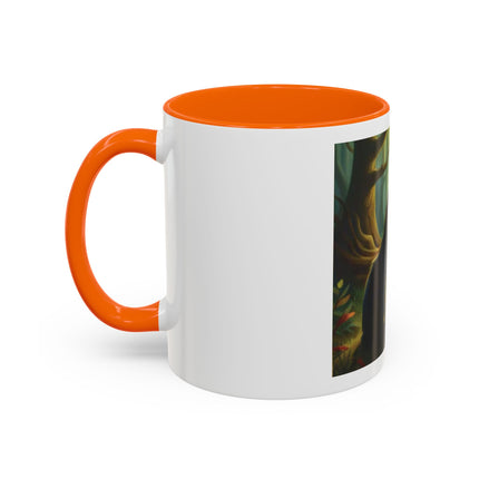 Fairy and Black Cat Forest Coffee Mug – Fantasy Woodland Tea Cup