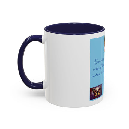 Butterfly Kindness Accent Coffee Mug — Rumi Inspirational Quote (11/15 oz)