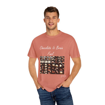 Chocolate Is Brain Fuel Tee – Unisex Garment-Dyed T-Shirt