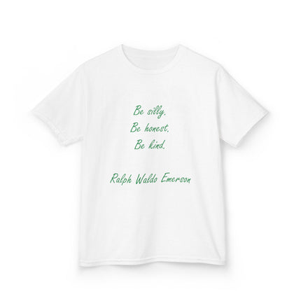 Inspirational Kids Tee - "Be Silly, Be Honest, Be Kind"