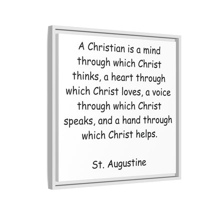 Canvas Wall Art - "A Christian is a mind..." St. Augustine Inspirational Quote (Framed)