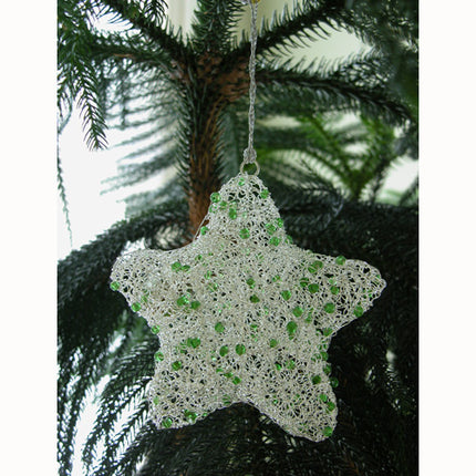 Recycled Wire Star Ornament-3