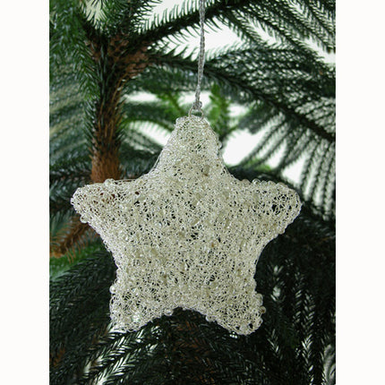 Recycled Wire Star Ornament-5