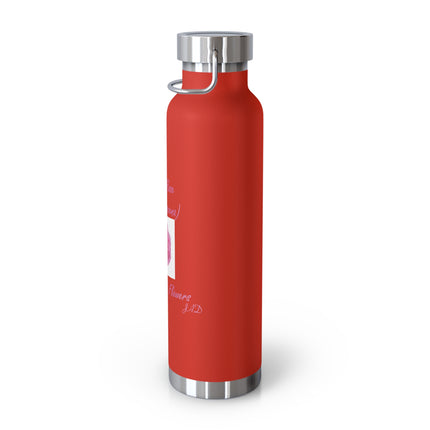 Damask Rose Insulated Bottle - 22oz - Floral Design - Perfect for Nature Lovers
