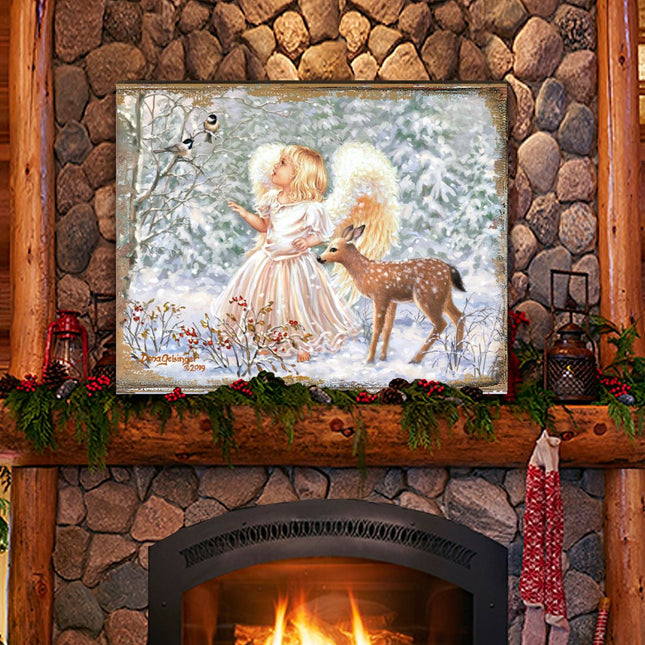 Sweet Christmas Blessings Wooden Wall Art by D. Gelsinger - Nativity Holiday Decor - 95660B-1703-0