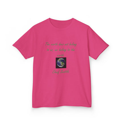 Kids Tee – “We Belong to the Earth” Quote – Eco-Friendly