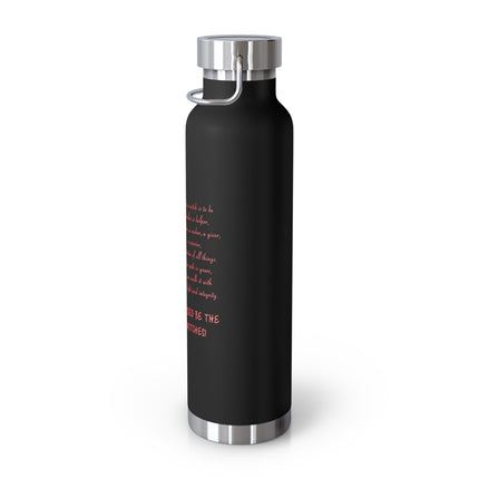 Witchcraft Inspired Copper Vacuum Insulated Bottle - 22oz with 'Blessed Be The Witches' Design