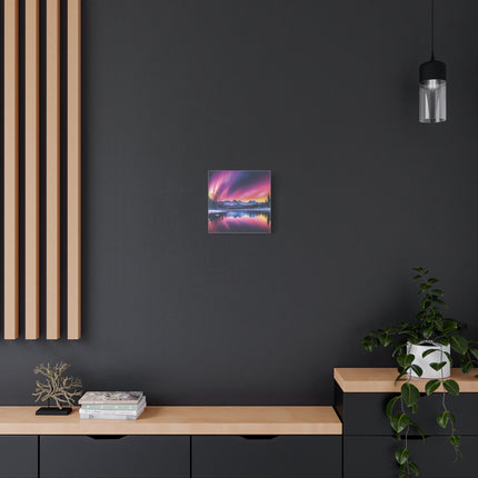 Aurora Lake Matte Canvas Print — Stretched Wall Art