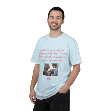 Romantic Photo Quote T-Shirt — "Together forever, no matter what" Couple Tee