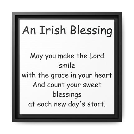 Canvas Wall Art — “An Irish Blessing” Framed Matte Print