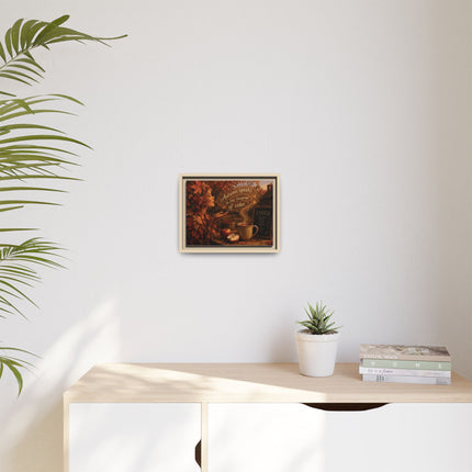 Framed Canvas Wall Art - “Autumn speaks in the language of cider.”