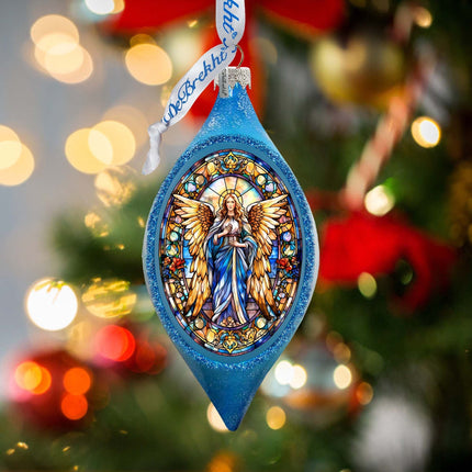 Angel of the Sea Drop Glass Ornament by G. Debrekht - Nativity Holiday Decor - 757-044-1
