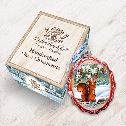 Squirrel Mercury Glass Ornament by G. DeBrekht - Wildlife Holiday Decor - 771027-2
