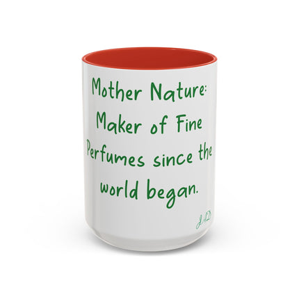 Mother Nature Accent Mug – 15oz Ceramic Cup for Eco Enthusiasts