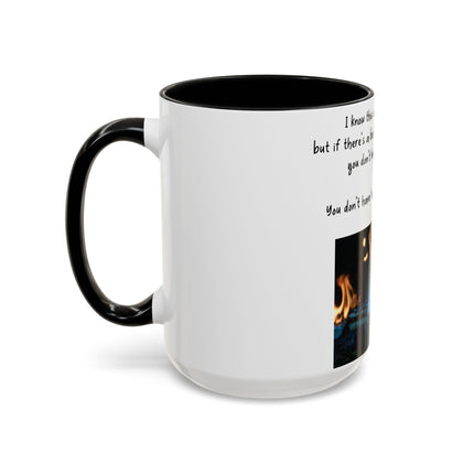 Inspirational Reading Mug – 15oz Ceramic | Burning Book Graphic