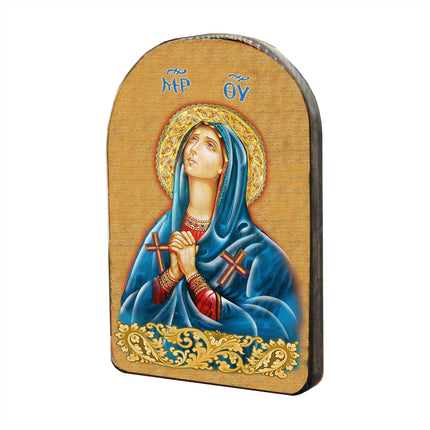 Maria Magdalena Wooden Gold Plated Religious Christian Sacred Icon - Inspirational Icon Decor - 86014-4