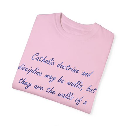 Chesterton Quote T-Shirt – “Walls of a Playground” – Unisex Garment-Dyed