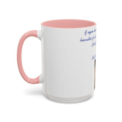 Saint Kolbe Accent Mug – 15oz Ceramic Cup for Marian Devotion
