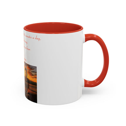 Zen Quote Accent Mug – 11oz Ceramic Cup for Meditation Lovers