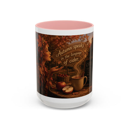 Autumn Speaks Coffee Mug — Fall Cider Rustic Accent Mug