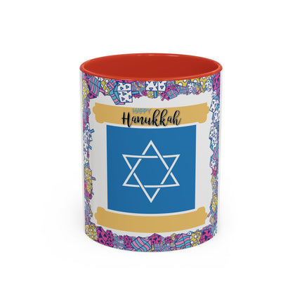 Happy Hanukkah Mug – 11oz Accent Ceramic Cup for Festive Joy
