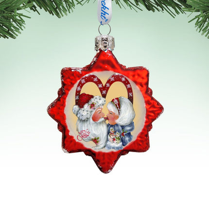 So Much in Love Mercury Glass Ornament by Jamie Mills-Price - Christmas Santa Snowman Decor - 778209-7514-0