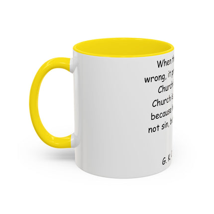 Inspirational Quote Coffee Mug - Chesterton Wisdom - 11oz Gift