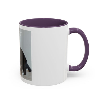 Cat Hug Coffee Mug – "Marriage is an Endless Sleepover" Accent Mug