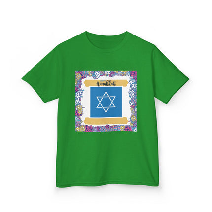 Kids Heavy Cotton™ Tee with Star of David Design – Perfect for Celebrations and Everyday Wear