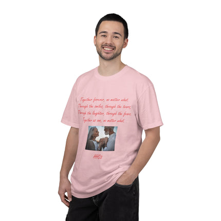 Romantic Photo Quote T-Shirt — "Together forever, no matter what" Couple Tee