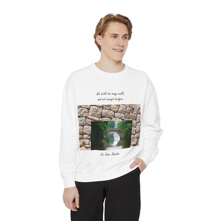Newton Quote Sweatshirt – Garment-Dyed Unisex Pullover for Reflection