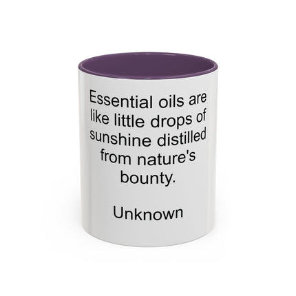 Essential Oils Quote Coffee Mug — “Essential oils are like little drops of sunshine...”