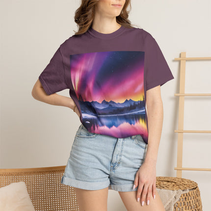 Aurora Lake T-Shirt — Northern Lights Landscape Tee