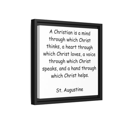 Canvas Wall Art - "A Christian is a mind..." St. Augustine Inspirational Quote (Framed)