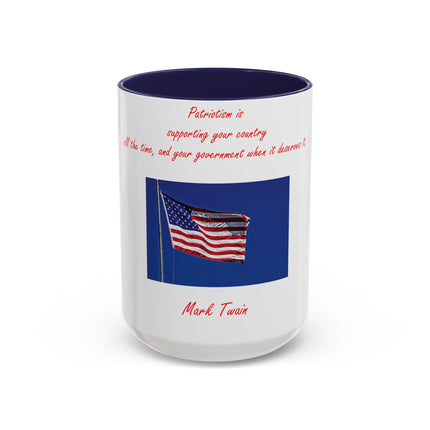 Mark Twain Quote Mug – 15oz Patriotic Accent Mug