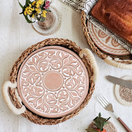 Bread Warmer & Basket - Vintage Vine Round-2