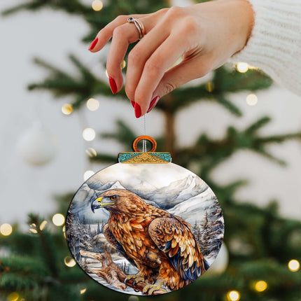 Golden Eagle Majesty Wooden Ornaments by G.Debrekht - Wildlife Holiday Decor - 870062-3