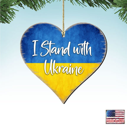 I Stand with Ukraine Wooden Ornaments by G. DeBrekht - International Decor - 8187121-2