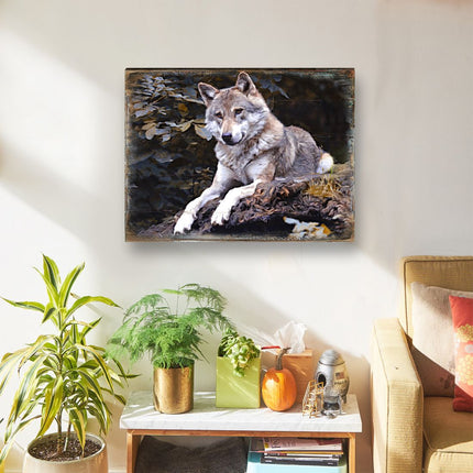 Wolf Art Wooden Wall Art by Nature Wonders - Nature Wildlife Decor  - 95287B-2