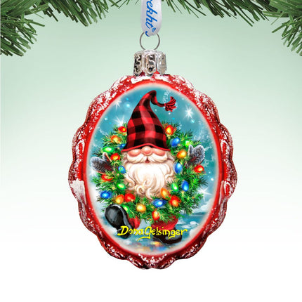 Bright Lights Gnome Dwarf Mercury Glass Ornament by D. Gelsinger - Christmas Decor - 778109-DG-0