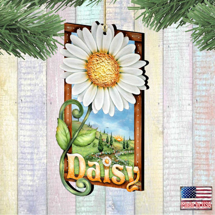 Fresh as A Daisy! Wooden Ornaments by Jamie Mills-Price - Christmas Decor - 8457704-2